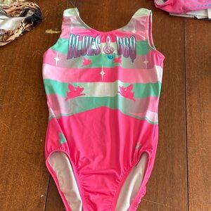 GK Pink and Green Leotard